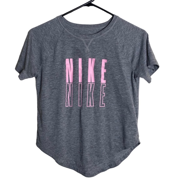 Nike Other - Nike Girls Gray & Pink Active T-Shirt Large kids